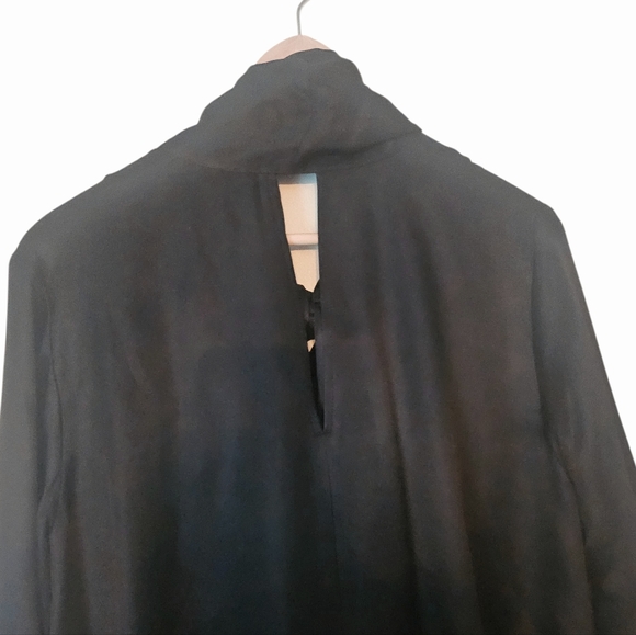 COS Scarf Detail Avant Garde High Fashion Architectural Black Maxi Dress, Size 6 - Picture 12 of 14